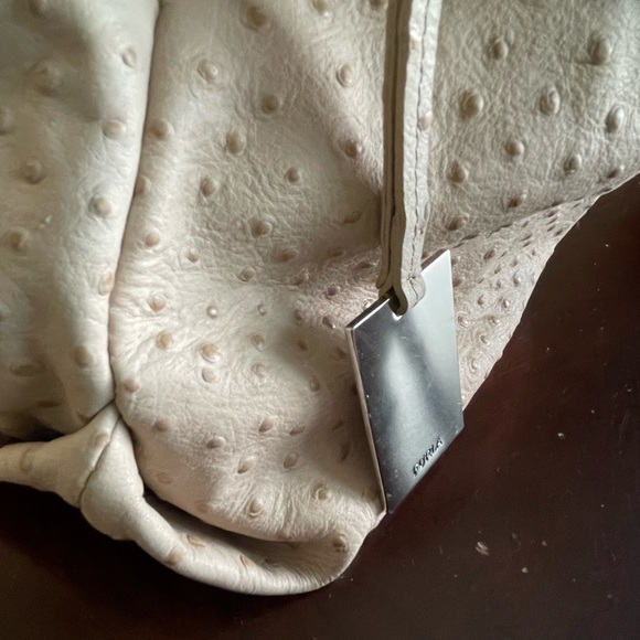 Furla Ostrich 💯 % Leather Hobo Bag - Picture 5 of 11
